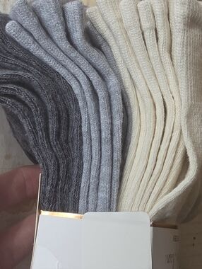 10 Pair U.S. Polo Assn. Women's 4-10 Quarter Crew Socks Gray Off White